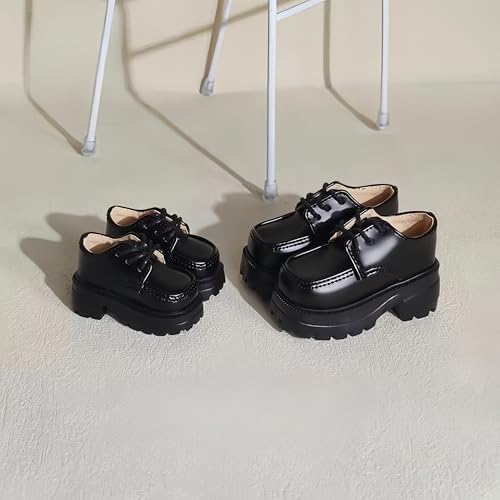 AMITD 1/4 BJD Doll Shoes Handmade Fashion and Cute Shoes Suitable for 18 inch BJD SD Doll Gifts for Doll Lovers (Matte Black) von AMITD