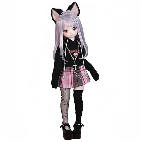 AMITD 1/4 BJD-Puppe, 16 Zoll, Anime-Kugelgelenkpuppe, SD-Puppe, Handgemalte Schminke, Sammlerfigur, Dekoration für zu Hause und Geschenkset (A) von AMITD