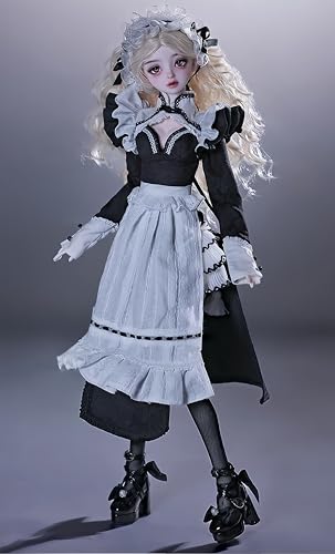 AMITD 1/4 BJD-Puppe, Anime-Kugelgelenkpuppe, SD-Puppe, Hartholz, Handgemalte Schminke, Dekoration für zu Hause und Geschenkset (G) von AMITD