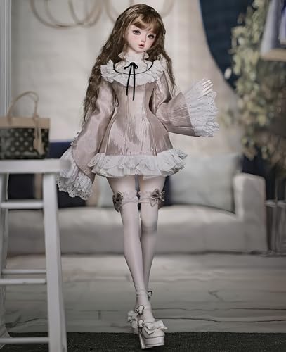 AMITD 1/4 BJD-Puppe, Anime-Kugelgelenkpuppe, SD-Puppe, Hartholz, Handgemalte Schminke, Dekoration für zu Hause und Geschenkset (Q) von AMITD