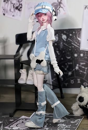 AMITD 1/4 BJD Puppenmoden Anime-Gelenkpuppen Hartharz Action-Figuren Handgemacht Make-up, Dekoration für zu Hause, Sammler-Geschenkset (G) von AMITD