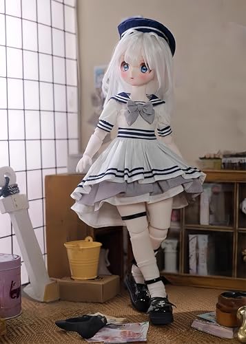 AMITD 1/4 Bjd Doll Anime Ball Jointed Dolls Fashion Cute Resin Action Figure Handmade Makeup,for Collecting (D) von AMITD