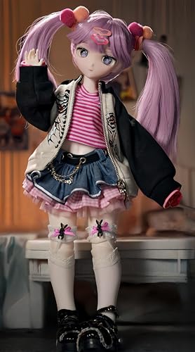 AMITD 1/4 Bjd Doll Fashion Anime Ball Jointed Dolls Resin Action Figure Handmade Makeup, Gifts Fashionable Doll (D) von AMITD