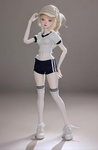 AMITD 1/4 Bjd Doll Fashion Anime Ball Jointed Dolls Resin Action Figure Handmade Makeup,Casual Sports Style for Collecting (B) von AMITD