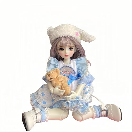 AMITD 1/6 BJD Doll Kawaii Ball Joint Doll Handmade Makeup 11.8 Inches Collectible Cartoon Dress up Dolls Best Gift (D) von AMITD