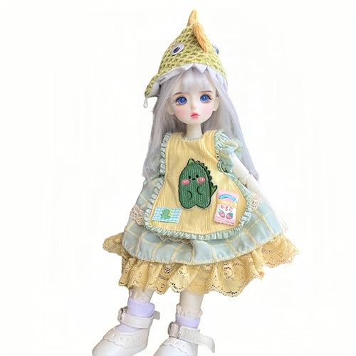 AMITD 1/6 BJD Doll Kawaii Ball Joint Doll Handmade Makeup 11.8 Inches Collectible Cartoon Dress up Dolls Best Gift (F) von AMITD