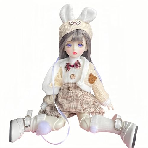 AMITD 1/6 BJD Doll Kawaii Ball Joint Doll Handmade Makeup 11.8 Inches Collectible Cartoon Dress up Dolls Best Gift (G) von AMITD