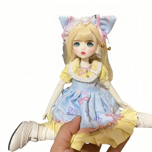 AMITD 1/6 BJD Doll Kawaii Ball Joint Doll Handmade Makeup 11.8 Inches Collectible Cartoon Dress up Dolls Best Gift (L) von AMITD