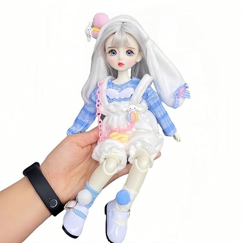 AMITD 1/6 BJD Doll Kawaii Ball Joint Doll Handmade Makeup 11.8 Inches Collectible Cartoon Dress up Dolls Best Gift (Q) von AMITD