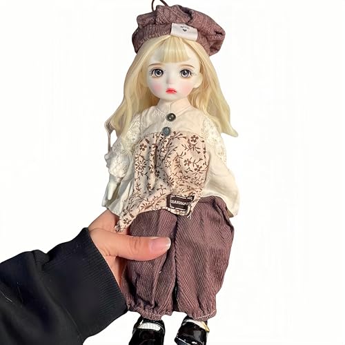 AMITD 1/6 BJD Doll Kawaii Ball Joint Doll Handmade Makeup 11.8 Inches Collectible Cartoon Dress up Dolls Best Gift (T) von AMITD