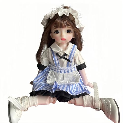 AMITD 1/6 BJD Doll Kawaii Ball Joint Doll Handmade Makeup 11.8 Inches Collectible Cartoon Dress up Dolls Best Gift (V) von AMITD