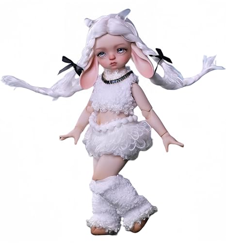 AMITD 1/6 BJD Doll Kawaii Ball Joint Doll Handmade Makeup 11.8 Inches Collectible Cartoon Dress up Dolls The (J) von AMITD