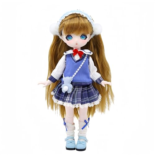 AMITD 1/6 BJD Dolls Kawaii Doll 28 Move Joints Handmade Makeup Cute 12 Inches Collectible Cartoon Dress up Dolls Best Gift (G) von AMITD