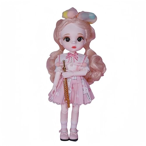 AMITD 1/6 BJD Dolls Kawaii Doll 28 Move Joints Handmade Makeup Cute 12 Inches Collectible Cartoon Dress up Dolls The (G) von AMITD