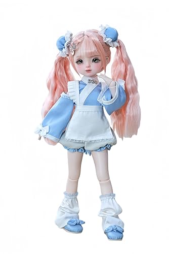 AMITD 1/6 BJD-Puppe, Kugelgelenkpuppe, Hartholz, Handgemalte Schminke, Sammlerfigur, Geschenkset (F) von AMITD