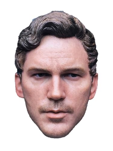 AMITD 1/6 Maßstab Male Kopfskulptur, European Strong Man Head Carved Chris Pratt Head Model for 12inch Male Soldier Action Figure Körper (Painted Version) von AMITD