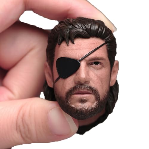 AMITD 1/6 Maßstab Male Kopfskulptur, European Strong Man Old Snake One Eyed Version Head Carved Model for 12inches Soldier Action Figure Körper (Normal Version) von AMITD