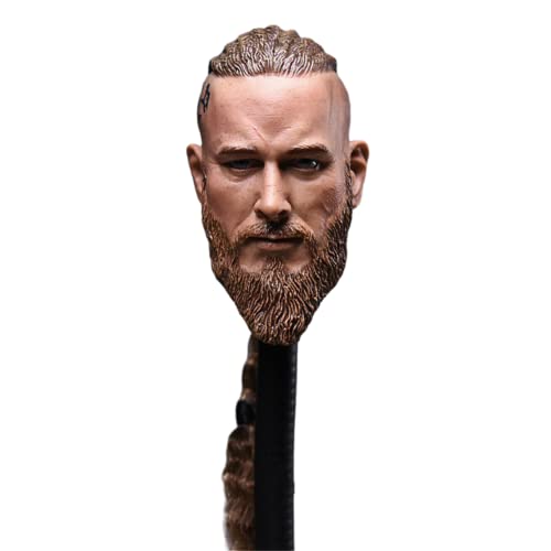 AMITD 1/6 Maßstab Male Kopfskulptur, Viking Warrior Soldier Head Carved for 12inch Männliche Aktionsfigur Körper Doll Collection von AMITD