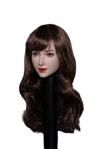 AMITD 1/6 Maßstab Weibliche Kopfskulptur, Asian Girl Pale Skin Head Carved for 12inch Phicen TBLeague Action Figure Körper Collection (C) von AMITD