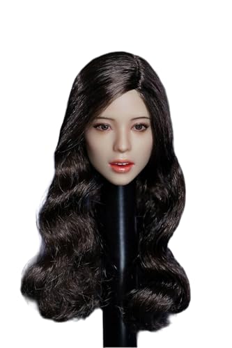 AMITD 1/6 Maßstab Weibliche Kopfskulptur,Asian Girl Expression Head Carved for 12inch PH TBL JO Action Figure Körper (E) von AMITD