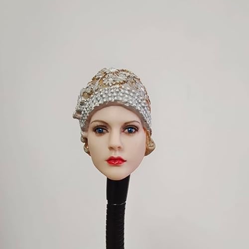 AMITD 1/6 Maßstab Weibliche Kopfskulptur,Beauty European Girl Plastic Hair Head Carved for 12inch PH TBL JO Soldier Action Figure Collection (N) von AMITD