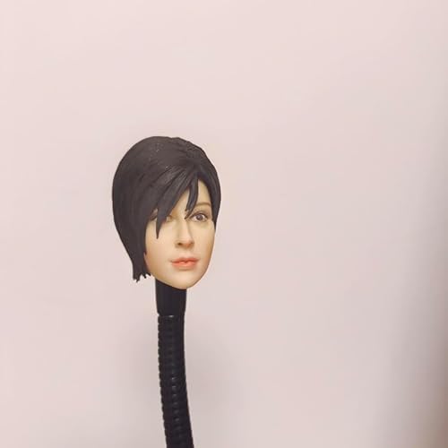 AMITD 1/6 Maßstab Weibliche Kopfskulptur,European Weibliche Agent Plastic Hair Head Carved for 12inch PH TBL JO Soldier Action Figure Collection (D) von AMITD