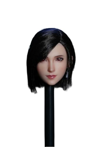 AMITD 1/6 Maßstab Weibliche Kopfskulptur,Fantasy Girl Planted Hair Head Carved for 12inch Weibliche Phicen TBLeague Action Figure Körper (Short Hair) von AMITD