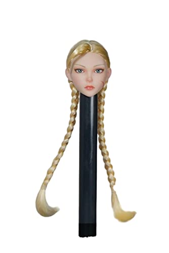 AMITD 1/6 Maßstab Weibliche Kopfskulptur,Game Version Anime Girl Head Carved Toy for 12inch Phicen TBLeague Action Figure Körper Doll (A) von AMITD