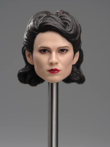 AMITD 1/6 Maßstab Weibliche Kopfskulptur,Weibliche Agent Plastic Hair Head Carved for 12inch PH TBL JO Soldier Action Figure Collection (C) von AMITD