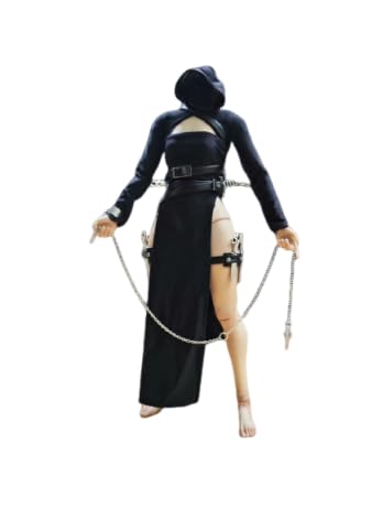 AMITD 1/6 Ratio of Women's Clothing,Combat Suit Set, Female Warrior Set, Female Ninja Set, 1 Dress+2 Leg Straps+1 Belt+1 Accessory AMITD 1/6 Ratio of Women's Clothing,Combat Suit Set, Female Warrior Set, Female Ninja Set, 1 Dress+2 Leg Straps+1 Belt+1 Accessory von AMITD