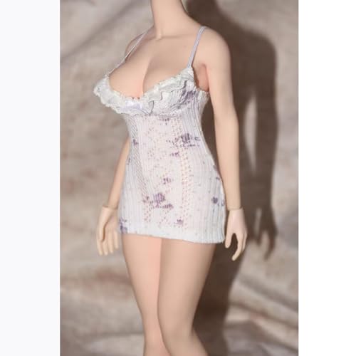 AMITD 1/6 Scale 12 Inches Female Figure Doll Clothes, Handmade Costume,Tight Dress Outfit for Phicen,TBLeague JIAOU Action Figure (White C) von AMITD