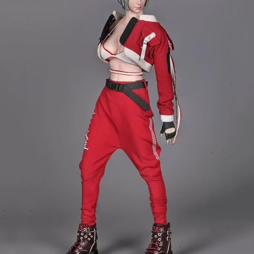 AMITD 1/6 Scale Female Clothes,Female Combat Outfit Costume for 12inch Soldier Action Figure Body (Red) von AMITD