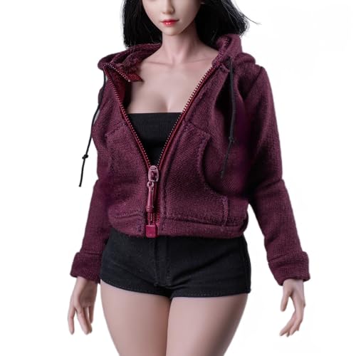 AMITD 1/6 Scale Female Clothes Hoodie Zip-up Hooded Sweatshirt for 12 inch Woman Action Figure C Multicolored AMITD 1/6 Scale Female Clothes Hoodie Zip-up Hooded Sweatshirt for 12 inch Woman Action Figure C Multicolored von AMITD