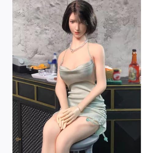 AMITD 1/6 Scale Female Figure Clothes,Female Off Shoulder Dress Costume Clothing for 12inch PH TBL JO Action Figure Body (Green) von AMITD