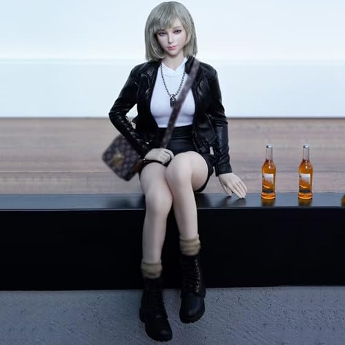 AMITD 1/6 Scale Female Figure Clothes,Girl Leather Jacket Coat Costum Clothing for 12inch PH TBL Action Figure Body AMITD 1/6 Scale Female Figure Clothes,Girl Leather Jacket Coat Costum Clothing for 12inch PH TBL Action Figure Body von AMITD