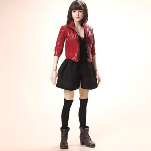 AMITD 1/6 Scale Female Figure Doll Clothes, Leather Jacket Coat+Pantie+Dress+Socks+Shoes Outfit Costume for 12 inch Female Action Figure Phicen/TBLeague AMITD 1/6 Scale Female Figure Doll Clothes, Leather Jacket Coat+Pantie+Dress+Socks+Shoes Outfit Costume for 12 inch Female Action Figure Phicen/TBLeague von AMITD