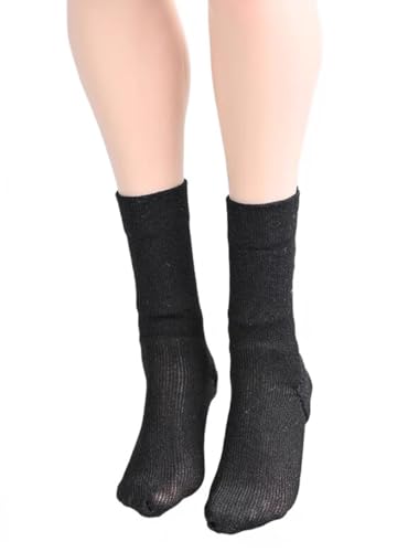AMITD 1/6 Scale Female Figure Doll Clothes Stockings for 12 inch Woman Action Figure(Black Short Stockings) von AMITD
