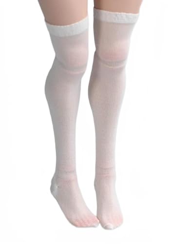 AMITD 1/6 Scale Female Figure Doll Clothes Stockings for 12 inch Woman Action Figure(White Knee high Stockings) von AMITD
