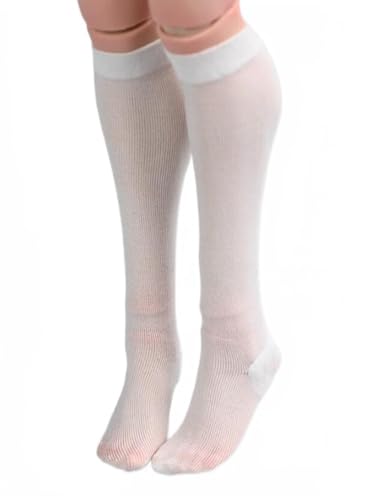 AMITD 1/6 Scale Female Figure Doll Clothes Stockings for 12 inch Woman Action Figure(White mid Length Stockings) von AMITD