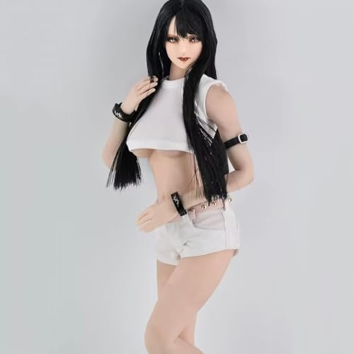 AMITD 1/6 Scale Female Shorts+T-Shirt+Belt Casual Clothes Set for 12 inch Female Action Figure Body von AMITD