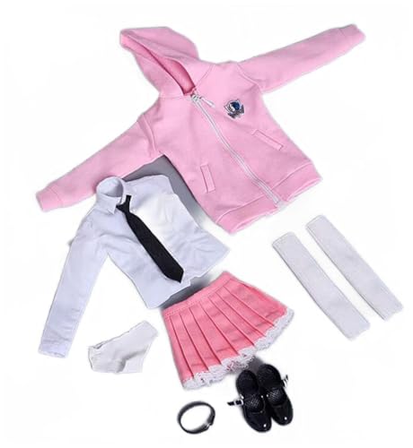 AMITD 1/6 Scale Girl's Clothes Full-Zip Hoodie Skirt Set,Hooded Sweatshirt with Zipper for 12 inch Female Figure Body,cdtoys cd051B AMITD 1/6 Scale Girl's Clothes Full-Zip Hoodie Skirt Set,Hooded Sweatshirt with Zipper for 12 inch Female Figure Body,cdtoys cd051B von AMITD
