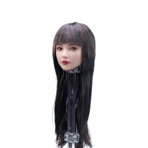 AMITD 1/6 Scale Planted Hair Female Head Sculpt Quiet Girl Straight Bang Brown Long Hair Head for 12inch Phicen, TBLeague Action Figure AMITD 1/6 Scale Planted Hair Female Head Sculpt Quiet Girl Straight Bang Brown Long Hair Head for 12inch Phicen, TBLeague Action Figure von AMITD