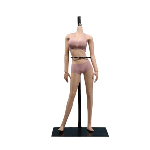AMITD 1/6 weiblicher Körper, 12" Super Flexible European Type, JIAOUDOLL Seamless Large Bust, No Head(KT Skin, JOQ-07F-Big Bust-Undetachable Feet) von AMITD