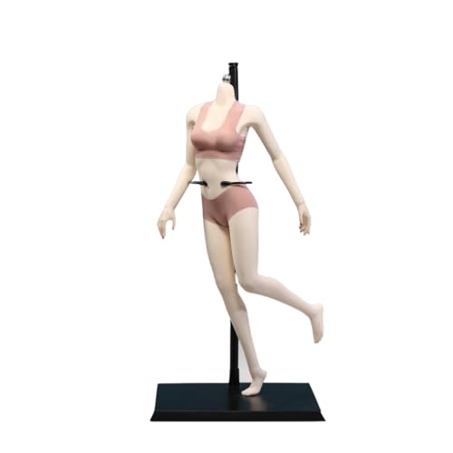 AMITD 1/6 weiblicher Körper, 12" Super Flexible European Type, JIAOUDOLL Seamless Large Bust, No Head (New Pale Skin, JOQ-06C-Middle Bust-Undetachable Feet) von AMITD