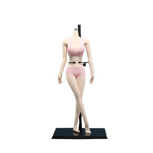 AMITD 1/6 weiblicher Körper, 12" Super Flexible European Type, JIAOUDOLL Seamless Large Bust, No Head (Pale Skin, JOQ-07F-Big Bust-Undetachable Feet) von AMITD