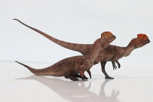 AMITD 1:35 Scale Dilophosaurus Pair Model Diplosauridae Carnivorous Dinosaurs PVC Animal Figure Collection Realistic Decoration Gift for Adult (Red) von AMITD