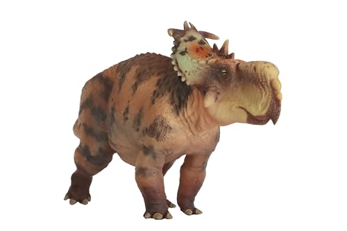 AMITD 1:35 Scale Pachyrhinosaurus Figure Creataceous Stegosauridae PVC Model Dinosaur Collector Animal Wonderful Decoration Gift for Adult (Orange) von AMITD
