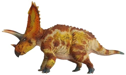 AMITD 1:35 Scale Pentaceratops Figure Cretaceous Ceratopsidae Herbivorous Animal PVC Decoration Model Collection Dinosaur Gift for Adult (Orange) von AMITD