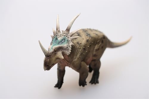 AMITD 1:35 Scale Styracosaurus Model Ceratopsidae Dinosaur Figure Animal Scene Collector Home Decor Gift (Blue) von AMITD