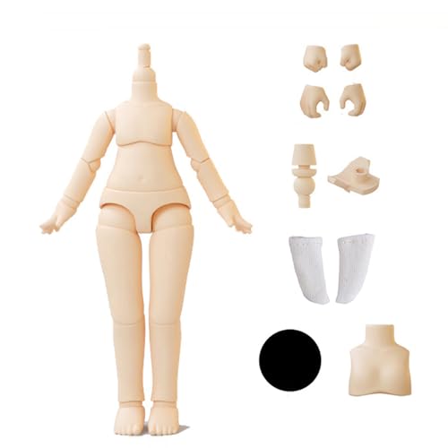 AMITD 10cm Doll Body 1/12 YMY PVC Body for GSC,STO,1/12 BJD Doll Head Movable Spherical Joint Dolls Action Figure Girls Boys Toys (2G- Lengthen Milky White) von AMITD